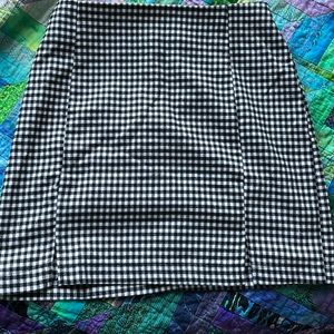 Checkered high waist mini skirt